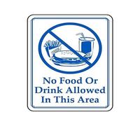 IINKUEYK No Eating or Drinking Sign Aluminum Sign for Hospital Waiting Area Museum Gallery Lobby Public Space Rule Enforcement (8 X 12 inch)