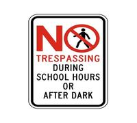 IINKUEYK Rural Property Sign No Trespassing After Dark Warning Tin Sign for Farm Gate Wooded Area Private Road Rustic Metal (8 X 12 inch)