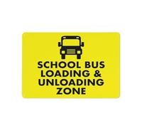IINKUEYK School Zone School Bus Loading Zone Alert at Play Metal for Campus Crosswalk Traffic Warning Sign (8 X 12 inch)
