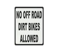 IINKUEYK Vintage Aluminum Sign No Dirt Bikes Allowed No Off Road Sign Outdoor Yard Street Warning Decor Metal Wall-Art 8 X 12 Inch