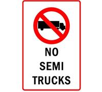 IINKUEYK Vintage No Large Commercial Trucks Metal Tin Sign for Private Property Driveway Gate Farm Entrance 8 X 12 in