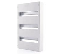 IIntratec Cuadro Eléctrico de Superficie 3 Fila - Caja de Distribución IP30 con 36 Módulo para Instalación Fácil en Interiores Residenciales, Comerciales y Técnicos - 463 x 250 x 70mm