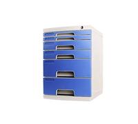 IIPOSAQQ Desktop Drawer Sorter Lockable Data Office Storage Drawer Confidentiality Office Desktop Drawer Organizer Blue (11.8in15.8in17.2in) (Size : 6-Layers) File Cabinets