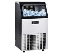 IIPOSAQQ Freestanding Commercial Ice Maker Machine Countertop with Ice Scoop 100Lbs/24H Auto-Clean Built-in Automatic Water Inlet High Capacity Electric Nugget Ice Machine for Home/Office/Bar