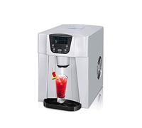 IIPOSAQQ Ice Cube Maker 100W 2 in 1 Ice Maker Stainless Steel Portable Counter Top Water Dispenser with LED Display and Transparent Visual Window 9 Ice Cube per 7-9 Minutes 15