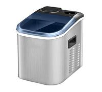 IIPOSAQQ Ice Cube Maker Stainless Steel Countertop Ice Maker Automatic Water Intake Makes 55 Ibs of Ice per 24 Hours Quick Ice Making