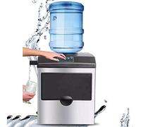 IIPOSAQQ Ice Maker Machine for Home Bar Ice Cube Maker with Cool Water Tap Ice Cube Ready in 8 12 Minutes 3 Sizes 25KG 24H Stainless Steel