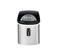 IIPOSAQQ Portable Ice Cube Maker with Self Cleaning 26LBS/24H Compact Automatic Ice Maker 9 Cubes Ready in 6-8 Minutes with Ice Scoop and Basket Stainless Steel