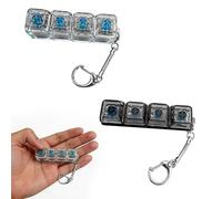 Iirlvior - Juego de 2 protectores antiestrés - Teclado para llavero, Fidget Toys con clics, teclado antiestrés para descomprimir y ocupar el tiempo, accesorio ligero y práctico para el día a día