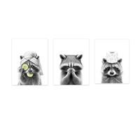 Iirlvior - Lote de 3 decoraciones de pared, matones, 30 x 20 cm, para baño, decoración de pared, carteles, para baño, decoración de baño, decoración para inodoro, oficina (sin marco)