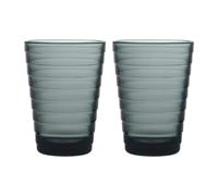 Iittala 2 vasos Aino Aalto 33 cl gris oscuro