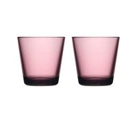 Iittala Kartio 1070585 - Juego de 2 vasos de cristal (aptos para lavavajillas, 8 cm de alto, 21 cl), color rosa