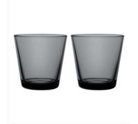 Iittala 2 Vasos Kartio 21 cl gris oscuro