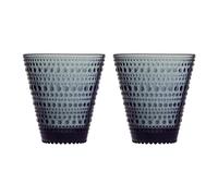Iittala 2 vasos Kastehelmi 30cl gris oscuro