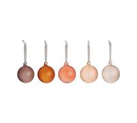 Iittala Bolas de navidad vidrio Iittala 80 mm 5 piezas Marrón