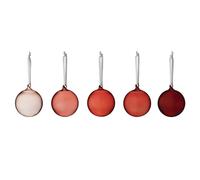 Iittala Bolas de navidad vidrio Iittala 80 mm 5 piezas Rojo