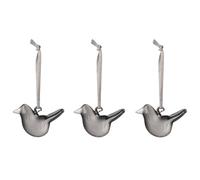 Iittala Iittala 1073973 - Juego de 3 pájaros de cristal soplado (8,5 x 19 x 5,8 cm), color gris