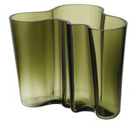 Iittala Jarrón Alvar Aalto Moss Green Cristal Soplado Altura 16 cm (2 Unidades)