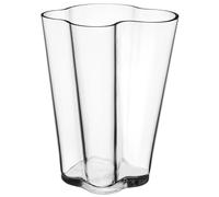 Iittala Jarrón Clear, Colección Alvar Aalto, Vidrio Soplado, Altura 27 cm, Pack de 2 Unidades