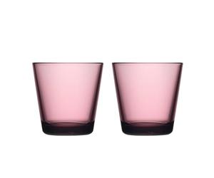 Iittala Kartio 1070585 - Juego de 2 vasos de cristal (aptos para lavavajillas, 8 cm de alto, 21 cl), color rosa