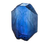 Iittala Escultura de vidrio Kartta 33.5 cm azul ultramarino