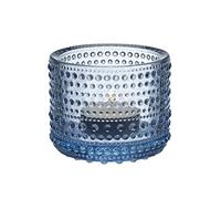 Iittala Kastehelmi - Portavelas (Cristal, 6,4 cm), Color Azul