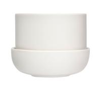 Iittala Maceta con plato Nappula Ø17 cm altura 13 cm blanco