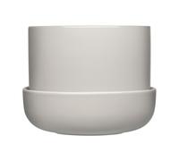 Iittala Maceta con plato Nappula Ø17 cm altura 13 cm Gris claro