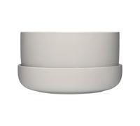 Iittala Maceta con plato Nappula Ø24 cm altura 13 cm Gris claro