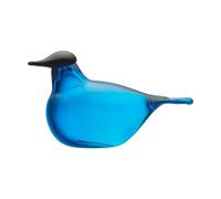 Iittala Pájaro de vidrio Chiffchaff Turquesa. 13×8 cm