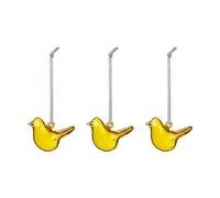 Iittala Pájaros de cristal Iittala Amarillo. mini. pack de 3
