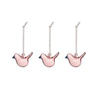 Iittala Pájaros de cristal Iittala Rosa. mini. pack de 3