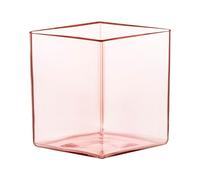Iittala Ruutu 1070558 - Jarrón de Cristal (20,5 x 11,5 x 18 cm), Color Rosa salmón