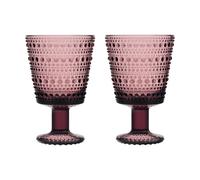 Iittala Set de 2 vasos con pie Kastehelmi 26 rezo