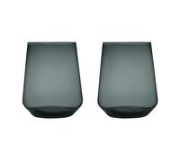 Iittala Set de 2 vasos Essence gris oscuro