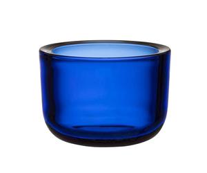 Iittala Valkea 1066663 - Portavelas (Cristal, 6 x 6 x 8,5 cm), Color Azul