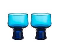 Iittala Vaso con pie Solare 29 cl. 2-pack Azul eléctrico