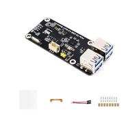 iiunius PCIe to 4-Ch USB3.2 Gen1 Board (C) Compatible con Raspberry Pi 5 PCIe a USB Adapater Up to 5Gbps Transmission Speed 2PIN or 33PIN Connector for Power Supply No Driver Required Plug and Play