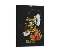 IIWERUW Póster de Twenty One Pilots para pared, lienzo estético, póster vintage de música y películas, pintura decorativa para sala de estar, dormitorio, 30 x 45 cm, estilo marco