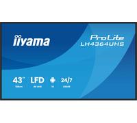 iiyama DS LH4364UHS-B1AG Monitor de Presentación de 43", 4K VA LED, USB-C, iiSignage² (CMS), iiControl (DMS), iiShare, 24/7