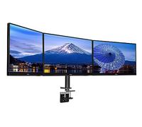 iiyama DS1003C-B1 Soporte de Mesa para triple Monitor de hasta 27 pulgadas (Abrazadera para mesa, máximo 10 kg por monitor), Negro