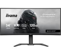 iiyama G-Master Black Hawk GCB3482WQSU-B1 - Monitor Curvo para Juegos LED VA de 34 Pulgadas, UWQHD, HDMI, DP, USB 3.2, USB-C, 0.6 ms, 120 Hz, HDR400, FreeSync, Ajuste de Altura Premium, Color Negro