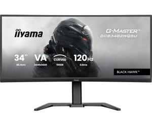 iiyama G-MASTER GCB3482WQSU-B1 34" Gaming Curved Monitor con frecuencia de refresco de 120 Hz y tiempo de respuesta de 0,6 ms