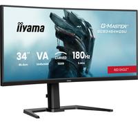 iiyama G-Master GCB3484WQSU-B1 86.4 cm 180Hz Curvo UWQHD, 0.4ms, FreeSync Premium, 3440x1440, 2 x HDMI, 1 x DisplayPort, 2 x USB 3.2, 2 x USB-C (7.5W), Soporte de Altura Ajustable