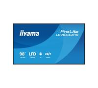 IIyama iiyama ProLite LE9864UHS-B1AG Pantalla 4K UHD de 98" para señalización digital de gran formato con Android, reproducción multimedia y gestión remota