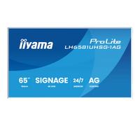 IIyama iiyama ProLite LH6581UHSG-1AG Pantalla Android UHD 4K 65” con bisel personalizable, gestión de contenido integrada y uso continuo 24/7, ideal para