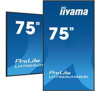 IIyama iiyama ProLite LH7565UHSB-B1 Pantalla 4K de 75'' con 800 cd/m² de brillo, Android 11 y doble orientación, ideal para señalización digital profesional