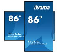 IIyama iiyama ProLite LH8664UHS-B2AG Pantalla plana de señalización digital de 86'' con resolución 4K UHD, opciones de control avanzadas y amplia