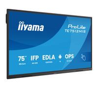 IIyama iiyama ProLite TE7512MIS-B4AG Pantalla táctil interactiva 4K UHD de 75″ con PureTouch-IR, Android 14 y suministro de energía USB-C