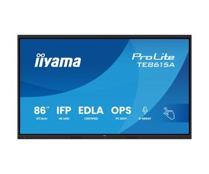 IIyama iiyama ProLite TE8615A-B1AG Pantalla interactiva 4K UHD de 86" con certificación Google EDLA, diseñada para una colaboración fluida y un aprendizaje